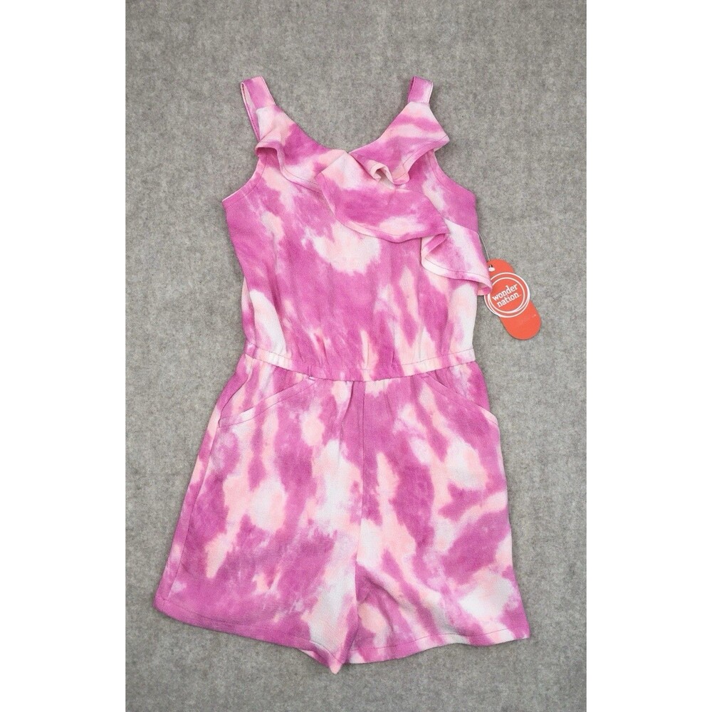 Wonder Nation Girls XS (4-5) Pink Tie Dye Tank Top Romper NWT